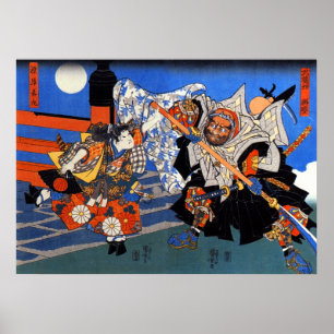  Japanse Samurai-gevecht Poster