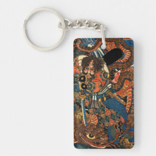 Japanse Samurai-gevechtspython Key Ring Sleutelhanger