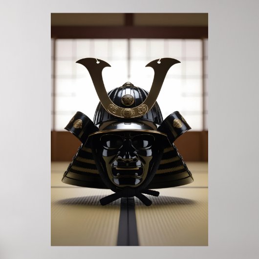 Japanse Samurai Helm Poster (Voorkant)