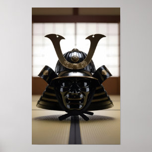 Japanse Samurai Helm Poster