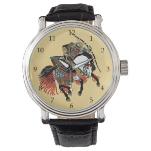 Japanse samurai horseman horloge