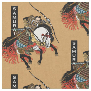 Japanse samurai horseman stof