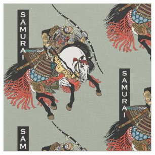 Japanse samurai horseman stof