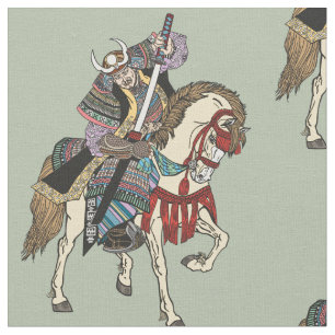 Japanse samurai horseman stof