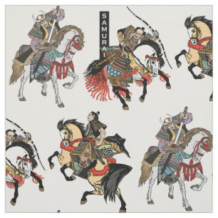 Japanse samurai horseman stof