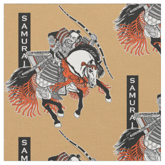 Japanse samurai horseman stof