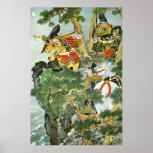 Japanse Samurai in de boom Poster
