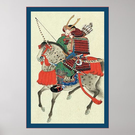 Japanse Samurai ~  Japanse druk Poster (Voorkant)
