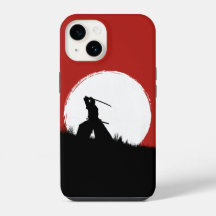 Japanse Samurai Krijger Silhouet Zon Hoesje voor T