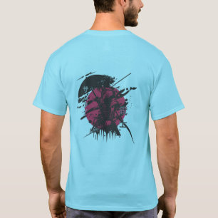 Japanse Samurai Rode Maan Overhemd voor Mannen T-shirt