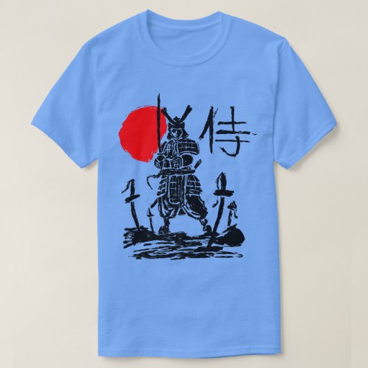 Japanse Samurai Sword Warrior Minimale Abstracte A T-shirt (Design voorkant)