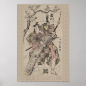 Japanse  Samurai Ukiyo-e Scroll Print (Voorkant)