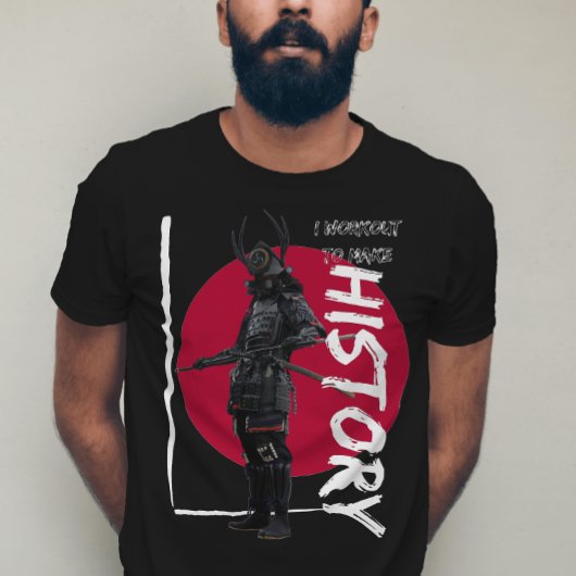 japanse samurai warrige zon t-shirt