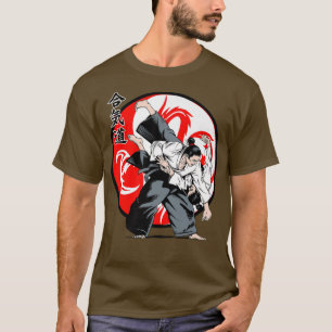 Japanse Samurai Warrior Aikido Japan Calligrafie T-shirt