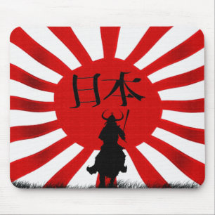 Japanse Samurai Warrior Flag Art Muismat