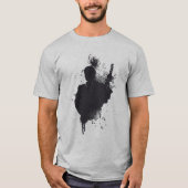 Japanse Samurai Warrior Ink Art T-shirt (Voorkant)