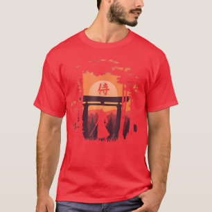 Japanse Samurai Warrior Japanse zwaardmannen T-shirt