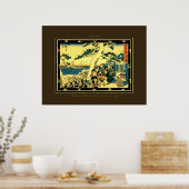 Japanse Samurai werkte de Reproduction bij Poster (Keuken)