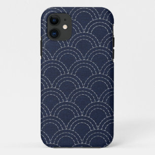 Japanse sashiko oceaangolven iPhone 11 hoesje