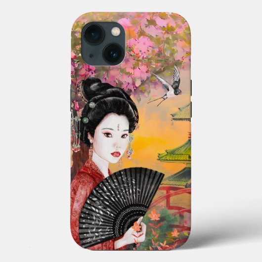 Japanse scène met een vrouw Case-Mate iPhone case (Achterkant)