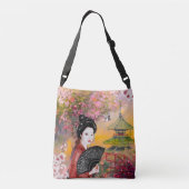 Japanse scène met een vrouw crossbody tas (Achterkant)