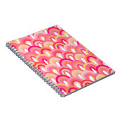 Japanse schelpen naadloos patroon, kleurrijke rege notitieboek (Rechterzijde)