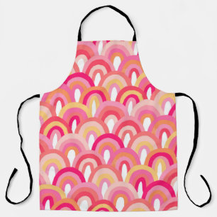 Japanse schelpen naadloos patroon, kleurrijke rege schort