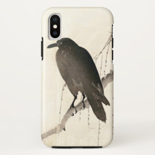 Japanse schets van een raaf iPhone XS hoesje