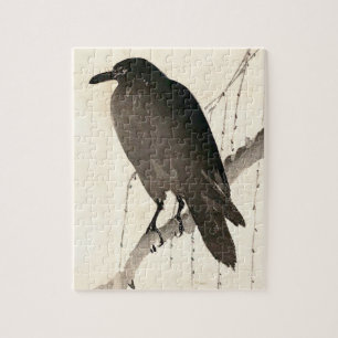 Japanse schets van een raven legpuzzel