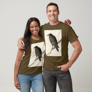 Japanse schets van een raven t-shirt