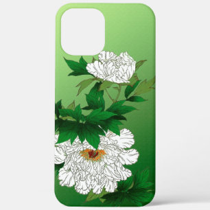 Japanse schets van grote witte pony iPhone 12 Pro Max Hoesje