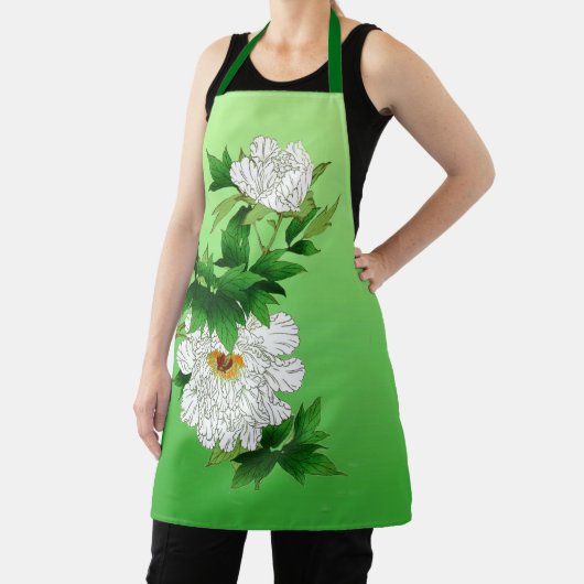  Japanse schets van grote witte pony Schort (Insitu)