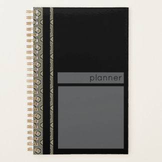 Japanse schildpad patroon zwart en goud planner