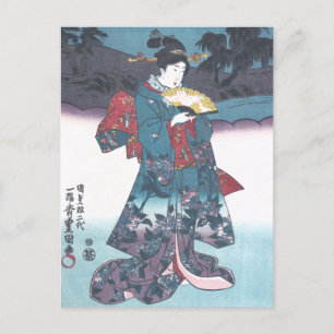 Japanse schoonheid briefkaart
