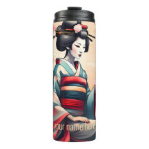 JAPANSE SCHOONHEID GEISHA VROUW KERSENBLOESEMS