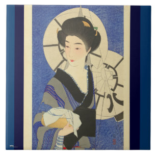 Japanse Schoonheid in Bathouse Tegeltje