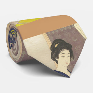 Japanse schoonheid in Summer Kimono Stropdas