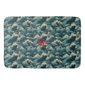 Japanse Seigaiha-golven | Monogram Badmat (Voorkant)