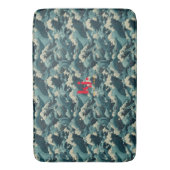 Japanse Seigaiha-golven | Monogram Badmat (Voorkant Verticaal)