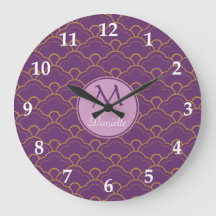 Japanse Seigaiha Scallop Paars Gold Pink Orient