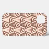 Japanse Seigaiha Wave Rust Terracotta Case-Mate iPhone Case (Achterkant (horizontaal))