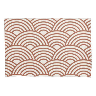 Japanse Seigaiha Wave Rust Terracotta Kussensloop