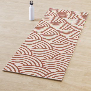 Japanse Seigaiha Wave Rust Terracotta Yogamat