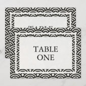 Japanse Seigha gestileerde golven groot tafelnumme Kaart (Voorkant / Achterkant)