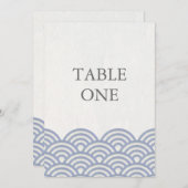 Japanse Seigha gestileerde golven grote tafel numm Kaart (Voorkant / Achterkant)