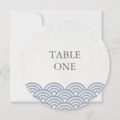 Japanse Seigha gestileerde golven ronde tafel numm Kaart (Voorkant)
