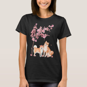 Japanse shiba Inu Cherry Blossom Flower Sakura Tr T-shirt