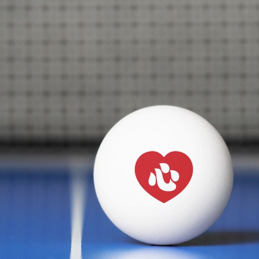 Japanse Shin Kanji Kokoro 心 Pingpongballen (Net)