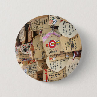 Japanse shrine Wooden Dedications Ronde Button 5,7 Cm