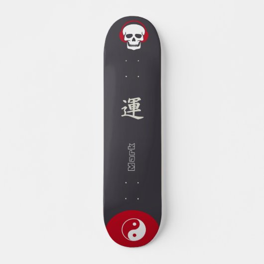 Japanse Skateboardstijl met monogram "Wind" Skateboard (Voorkant)